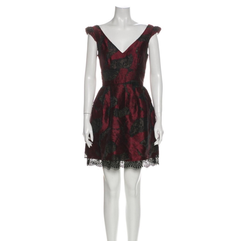 ML by Monique Llhullier gorgeous lace and brocade mini in size 2
